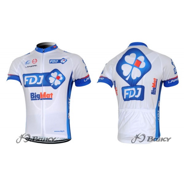 2012 FDJ-BigMatRadtrikot Kurzarm Weiß Blau Radtrikot De 2012 FDJ-BigMatRadtrikot Kurzarm Weiß Blau Radtrikot De