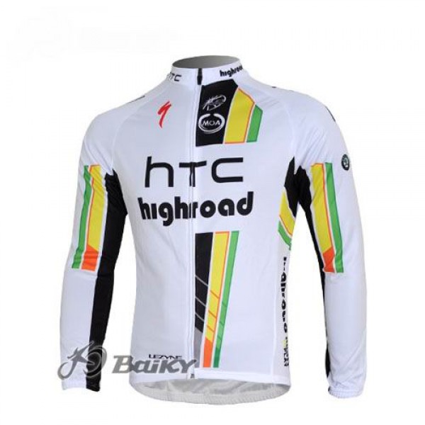 HTC-Highroad Pro Team Fahrradtrikot Langarm Weiß Grün Radtrikot De