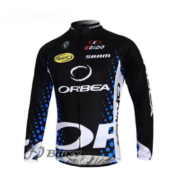 Orbea Pro Team Fahrradtrikot Langarm Schwarz Blau Radtrikot De