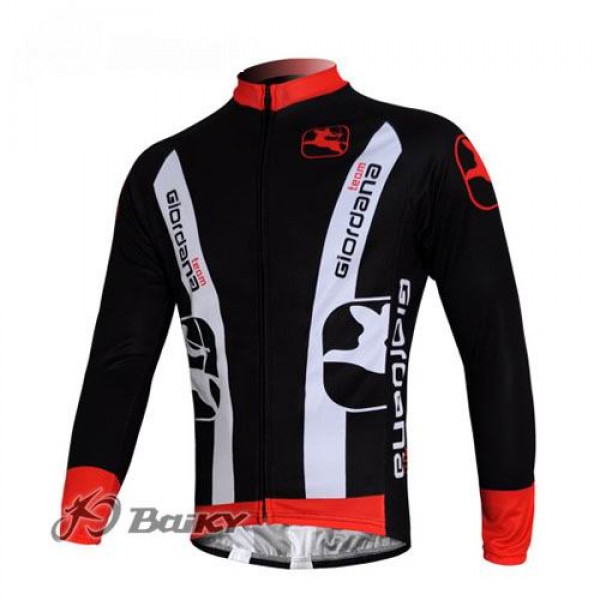 Giordana Pro Team Fahrradtrikot Langarm Schwarz Weiß Radtrikot De