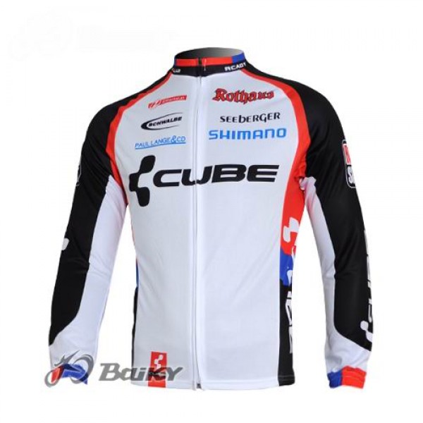 Cube Fintro Pro Team Fahrradtrikot Langarm Weiß Schwarz Radtrikot De