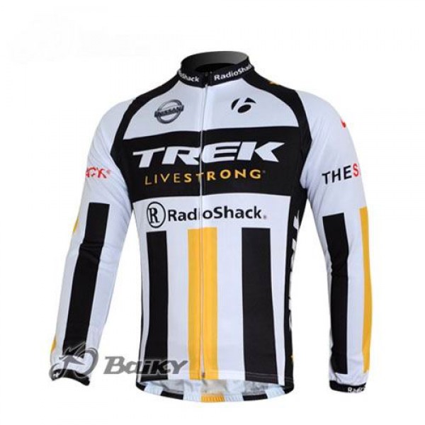 RadioShack Trek Nissan Livestrong Fahrradtrikot Langarm Weiß Schwarz Gelb Radtrikot De