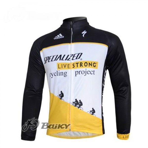 Specialized Livestrong Fahrradtrikot Langarm Weiß Schwarz Gelb Radtrikot De