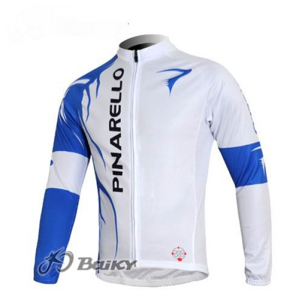 Pinarello Pro Team Fahrradtrikot Langarm Weiß Blau Radtrikot De