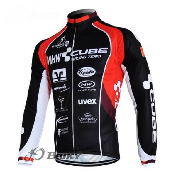 MHW Cube Racing Team Fahrradtrikot Langarm Rot Schwarz Radtrikot De MHW Cube Racing Team Fahrradtrikot Langarm Rot Schwarz Radtrikot De