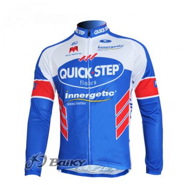 Omega Pharma-Quick Step innergetic Fahrradtrikot Langarm Blau Weiß Radtrikot De