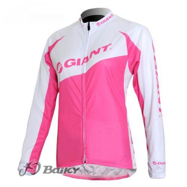 Giant Fahrradtrikot Langarm Rosa Weiß Radtrikot De