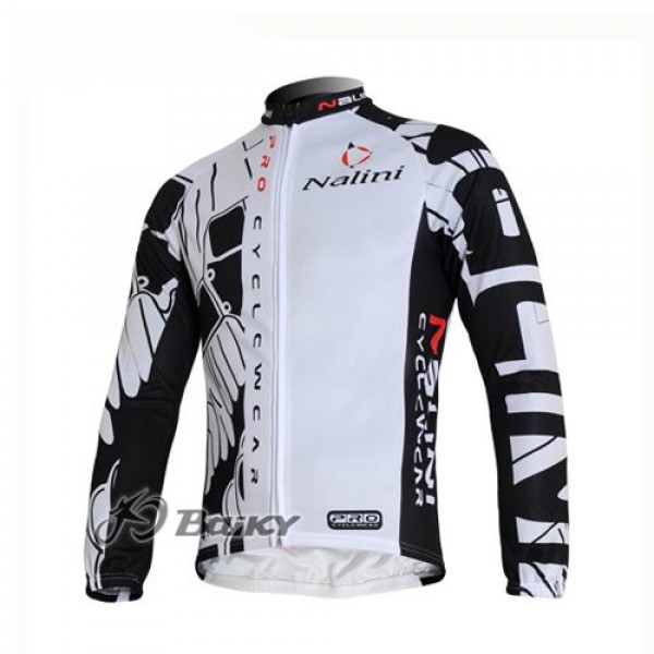 Nalini Pro Team Fahrradtrikot Langarm Weiß Schwarz Radtrikot De