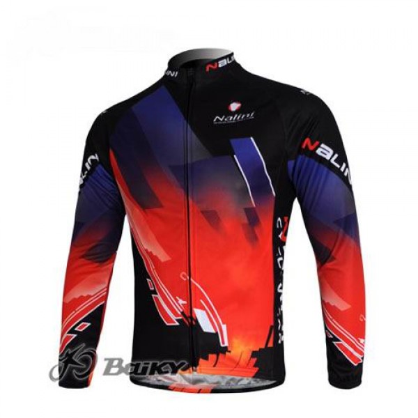 Nalini Pro Team Fahrradtrikot Langarm Rot Schwarz Radtrikot De