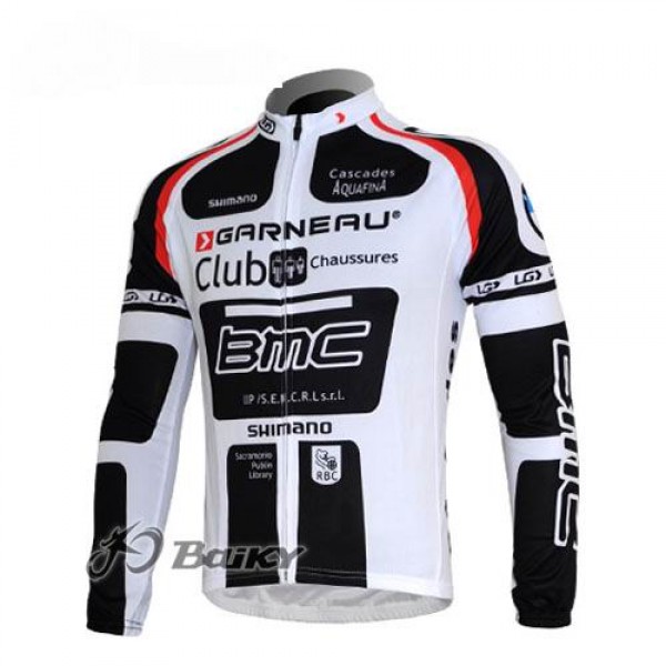 BMC Garneau Team Fahrradtrikot Langarm Weiß Schwarz Radtrikot De