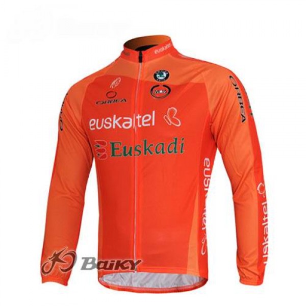 Euskaltel-Euskadi Pro Team Fahrradtrikot Langarm Orange Radtrikot De