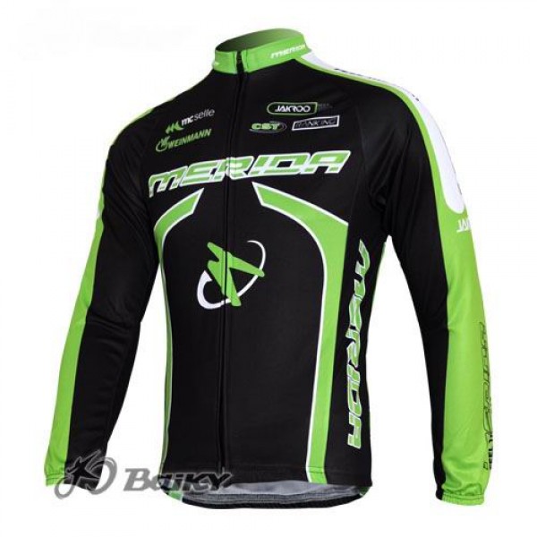 Merida Multivan Flex Stay Fahrradtrikot Langarm Schwarz Grün Radtrikot De