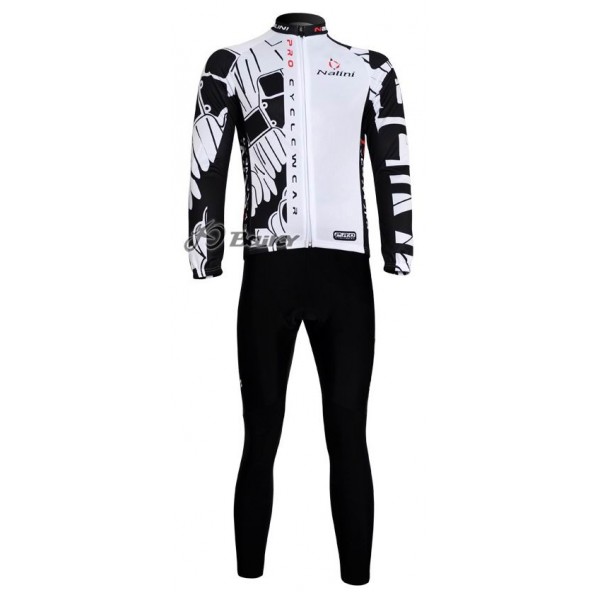 Nalini Pro Team Radbekleidung Satz Fahrradtrikot Langarm und Lang Radhose Weiß Schwarz Radtrikot De Nalini Pro Team Radbekleidung Satz Fahrradtrikot Langarm und Lang Radhose Weiß Schwarz Radtrikot De
