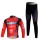 Giant Sram Pro Team Radbekleidung Satz Fahrradtrikot Langarm und Lang Radhose Rot Schwarz Radtrikot De