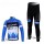 Garmin Barracuda Pro Team Radbekleidung Satz Fahrradtrikot Langarm und Lang Radhose Blau Weiß Radtrikot De