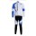 Pinarello Pro Team Radbekleidung Satz Fahrradtrikot Langarm und Lang Radhose Weiß Blau Radtrikot De