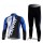Giant Sram Pro Team Radbekleidung Satz Fahrradtrikot Langarm und Lang Radhose Blau Weiß Schwarz Radtrikot De