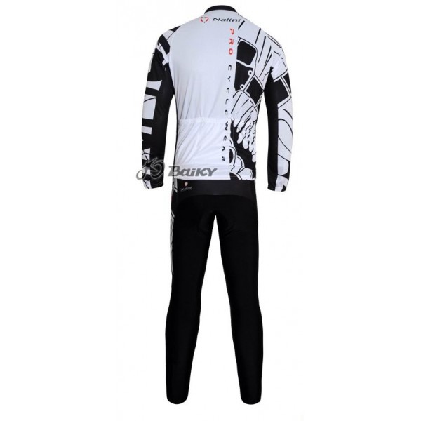 Nalini Pro Team Radbekleidung Satz Fahrradtrikot Langarm und Lang Radhose Weiß Schwarz Radtrikot De Nalini Pro Team Radbekleidung Satz Fahrradtrikot Langarm und Lang Radhose Weiß Schwarz Radtrikot De