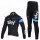 2013 Team Sky Radbekleidung Satz Fahrradtrikot Langarm und Lang Radhose Schwarz Blau Radtrikot De