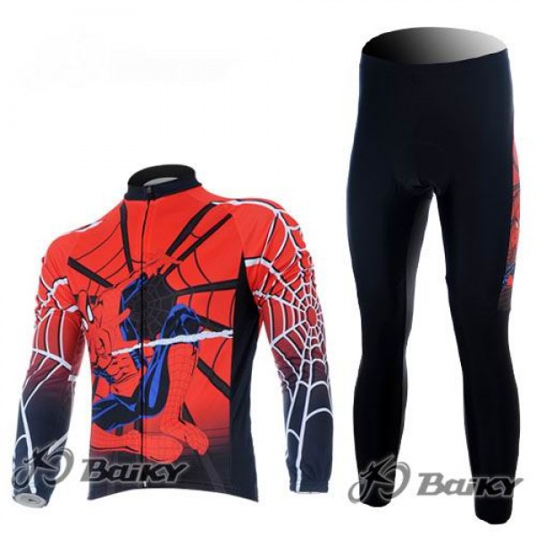 Spiderman Radbekleidung Satz Fahrradtrikot Langarm und Lang Radhose Rot Radtrikot De