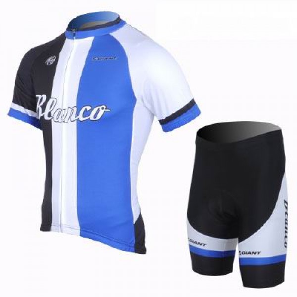 2013 Blanco Giant Radtrikot Kurzarm und Kurz Radhose Kits Blau Weiß Schwarz Radtrikot De