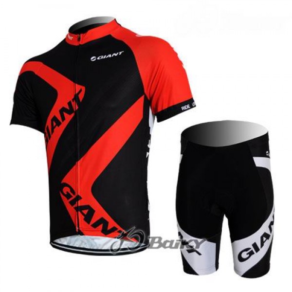 Giant Ride Life Radbekleidung Radtrikot Kurzarm und Fahrradhosen Kurz Schwarz Rot Radtrikot De