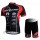 MHW Cube Racing Team Radbekleidung Radtrikot Kurzarm und Fahrradhosen Kurz Rot Schwarz Radtrikot De