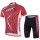 2014 Fox Bike Team Radbekleidung Radtrikot Kurzarm und Fahrradhosen Kurz Rot Radtrikot De