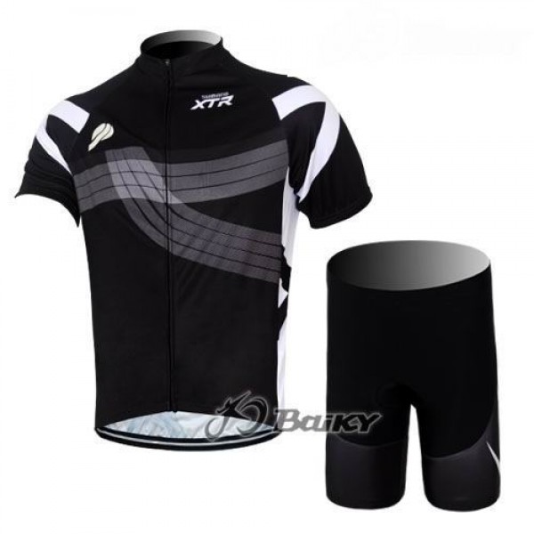 2012 Shimano XTR Radbekleidung Radtrikot Kurzarm und Fahrradhosen Kurz Schwarz Radtrikot De