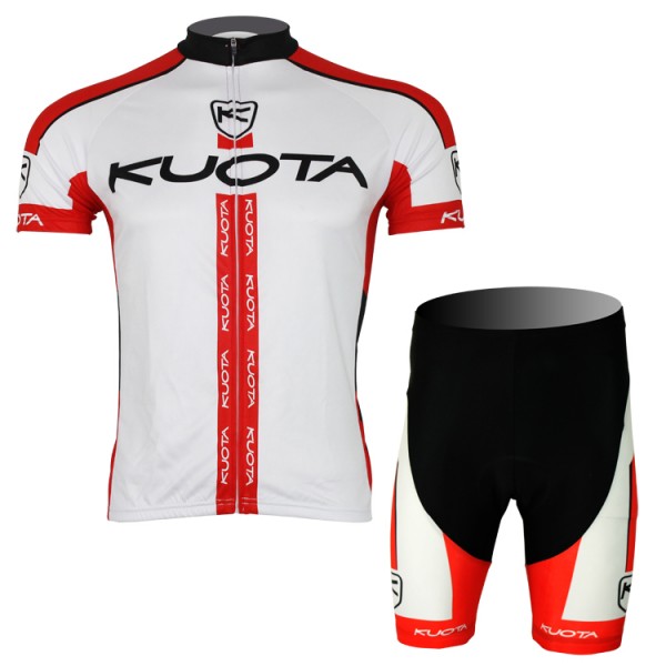 2013 KUOTA Radtrikot Kurzarm und Kurz Radhose Kits Weiß Rot Radtrikot De