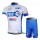 FDJ-BigMatRadbekleidung Radtrikot Kurzarm und Fahrradhosen Kurz Weiß Blau Radtrikot De