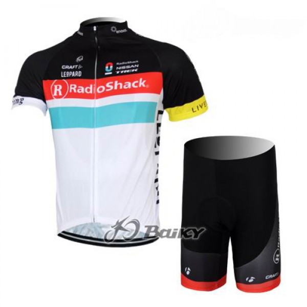 RadioShack Trek Nissan Aero Radbekleidung Radtrikot Kurzarm und Fahrradhosen Kurz Weiß Radtrikot De