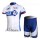 FDJ-BigMat Pro Team Radtrikot Kurzarm Kurz Radhose Kits Weiß Blau Radtrikot De
