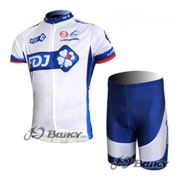 FDJ-BigMat Pro Team Radtrikot Kurzarm Kurz Radhose Kits Weiß Blau Radtrikot De FDJ-BigMat Pro Team Radtrikot Kurzarm Kurz Radhose Kits Weiß Blau Radtrikot De