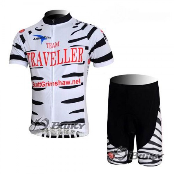Team Traveller Kinetic Koffee Radbekleidung Radtrikot Kurzarm und Fahrradhosen Kurz Weiß Schwarz Radtrikot De