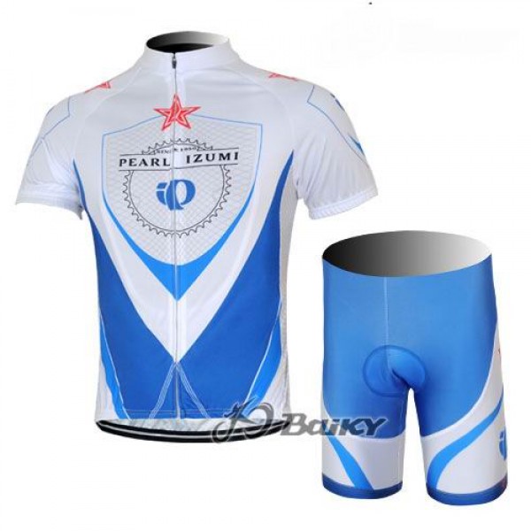 Pearl Izumi Radbekleidung Radtrikot Kurzarm und Fahrradhosen Kurz Weiß Blau Radtrikot De