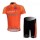 Euskaltel-Euskadi Pro Team Radtrikot Kurzarm Kurz Radhose Kits Orange Radtrikot De