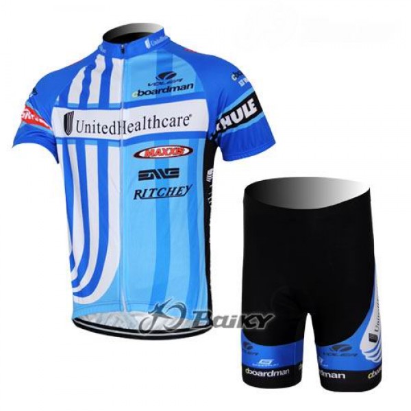 UnitedHealthcare Radbekleidung Radtrikot Kurzarm und Fahrradhosen Kurz Blau Radtrikot De