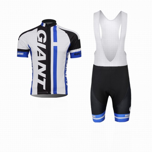 2014 Giant Radbekleidung Radtrikot Kurzarm und Fahrradhosen Kurz Weiß Schwarz Blau Radtrikot De