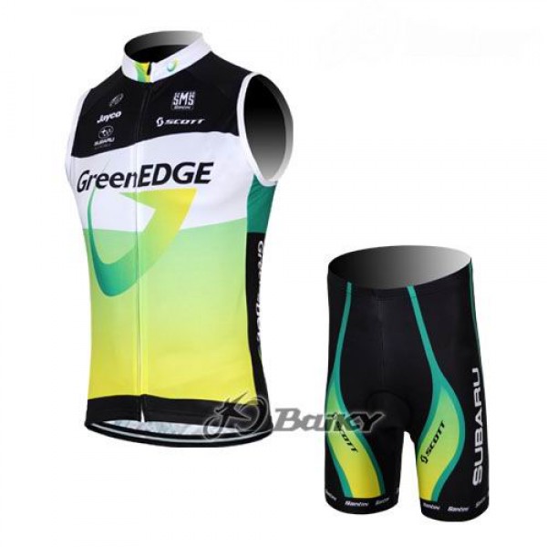 Green Edge ärmelloses TrikotRadbekleidung Radtrikot Kurzarm und Fahrradhosen Kurz Grün Radtrikot De