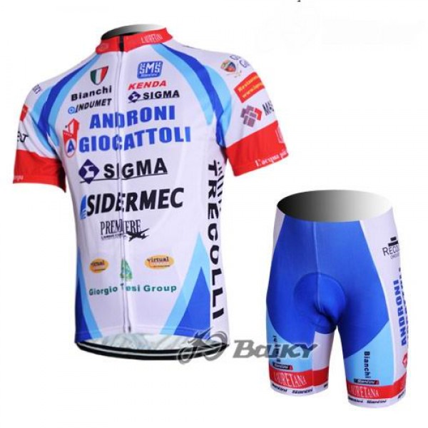 Androni Giocattoli Radbekleidung Radtrikot Kurzarm und Fahrradhosen Kurz Weiß Radtrikot De