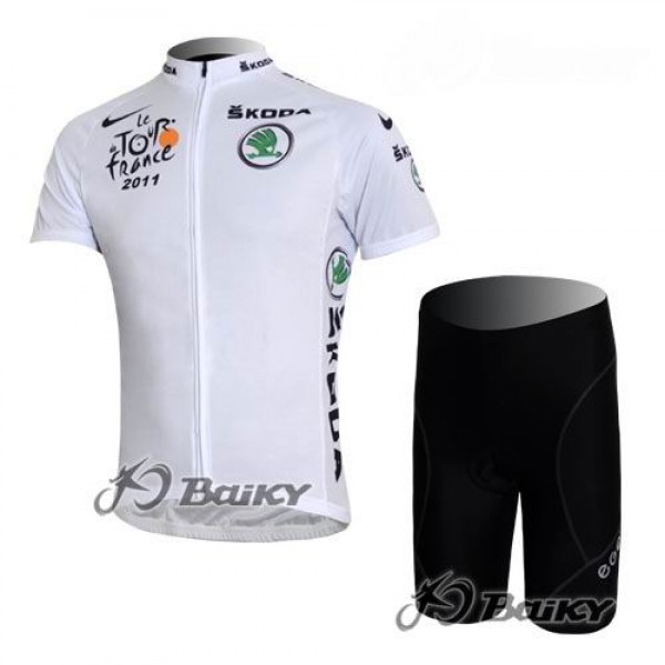 Tour de France 2011 Radbekleidung Radtrikot Kurzarm und Fahrradhosen Kurz Weißen Trikots Radtrikot De Tour de France 2011 Radbekleidung Radtrikot Kurzarm und Fahrradhosen Kurz Weißen Trikots Radtrikot De