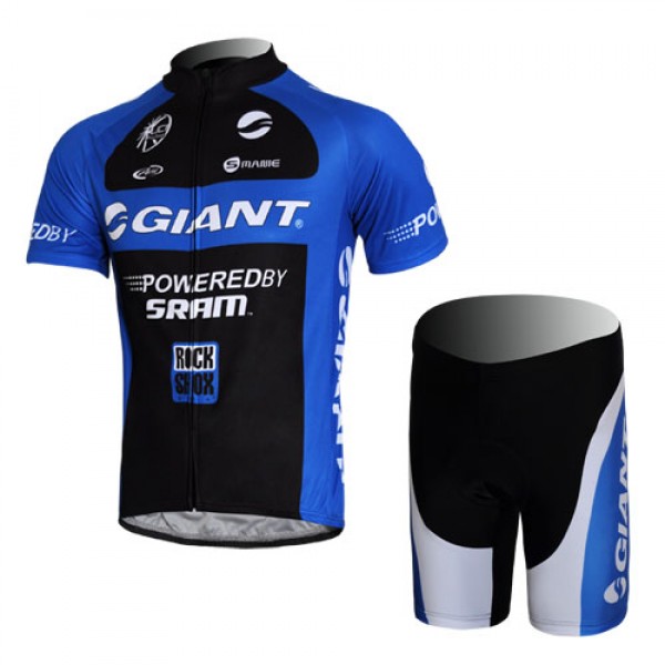 Giant Sram Pro Team Radtrikot Kurzarm Kurz Radhose Kits Schwarz Blau Radtrikot De