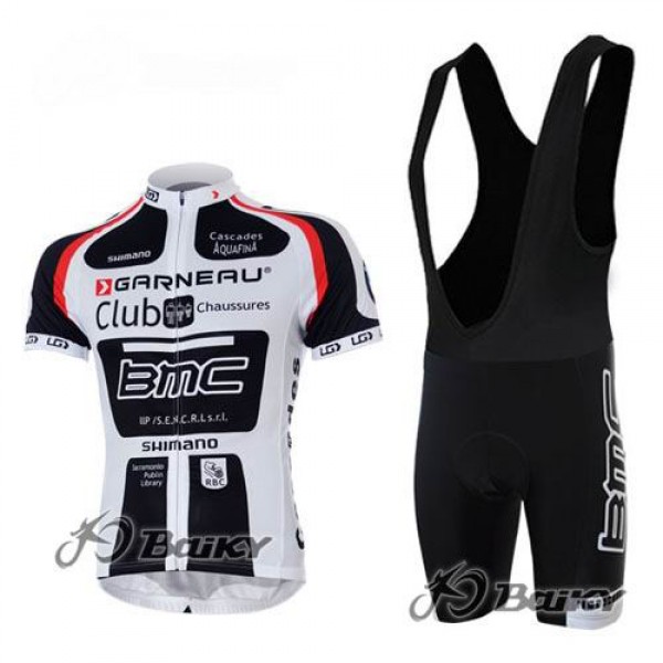 BMC Garneau Team Radtrikot Kurzarm Kurz Trägerhose Kits Weiß Radtrikot De