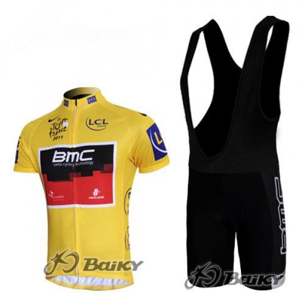 BMC 2011 Tour De France Radtrikot Kurzarm Kurz Trägerhose Kits Gelb Radtrikot De BMC 2011 Tour De France Radtrikot Kurzarm Kurz Trägerhose Kits Gelb Radtrikot De