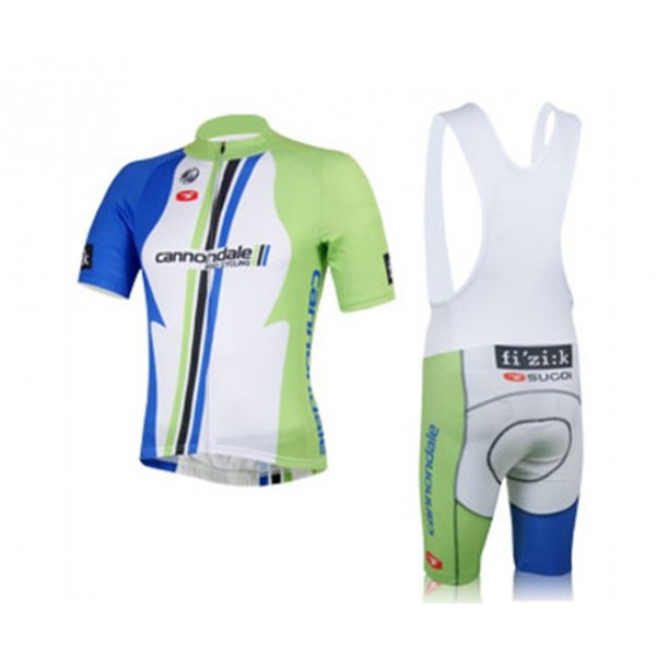 2013 Cannondale Fahrradbekleidung Satz Fahrradtrikot Kurzarm Trikot und Kurz Trägerhose Weiß Radtrikot De