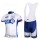 FDJ-BigMat Pro Team Radtrikot Kurzarm Kurz Trägerhose Kits Weiß Blau Radtrikot De