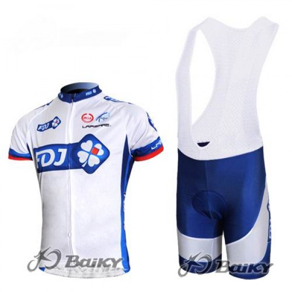 FDJ-BigMat Pro Team Radtrikot Kurzarm Kurz Trägerhose Kits Weiß Blau Radtrikot De FDJ-BigMat Pro Team Radtrikot Kurzarm Kurz Trägerhose Kits Weiß Blau Radtrikot De