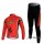 Ferrari Colnago Pro Team Fahrradbekleidung Radtrikot Satz Langarm und Lange Fahrradhose Rot Radtrikot De