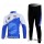Giant Ride Life Fahrradbekleidung Radtrikot Satz Langarm und Lange Fahrradhose Blau Weiß Radtrikot De